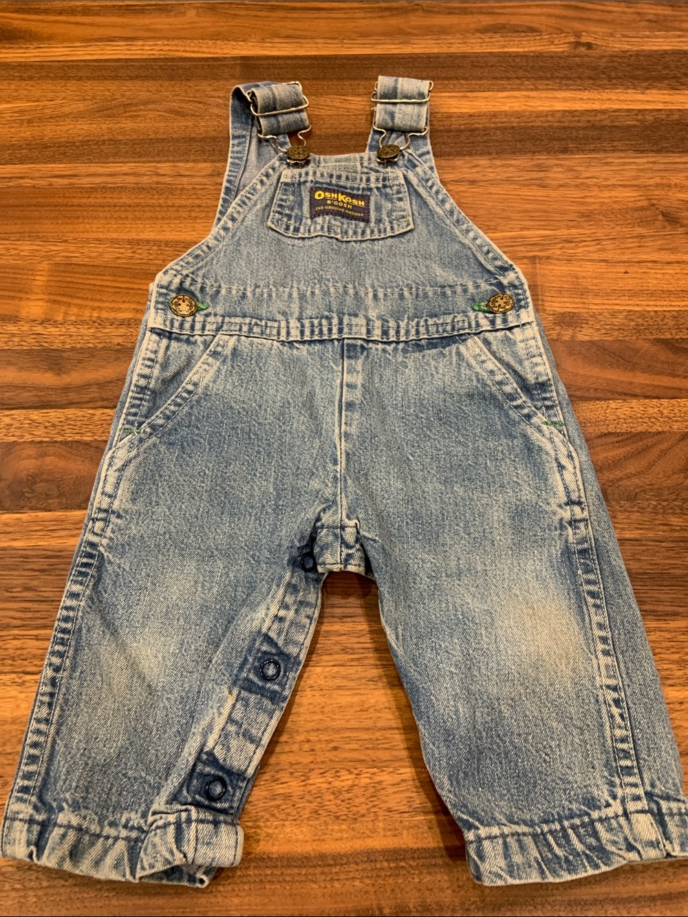 VTG OshKosh B'gosh Denim Baby Overalls Made In USA 6M - Perfect Condition